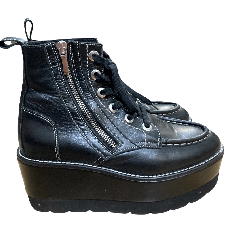 Free People Black Platform Boots